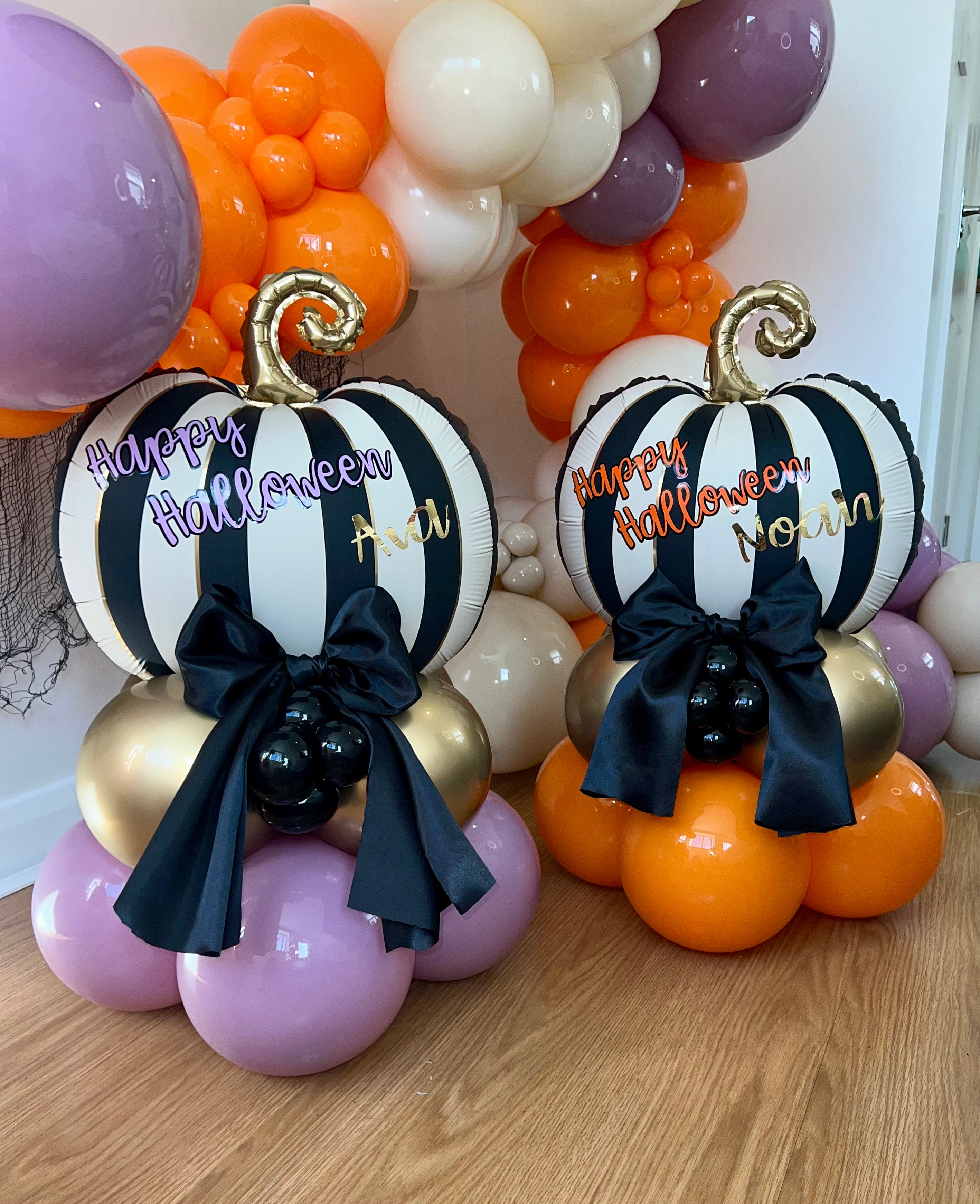 Luxury Striped Pumpkin Stack