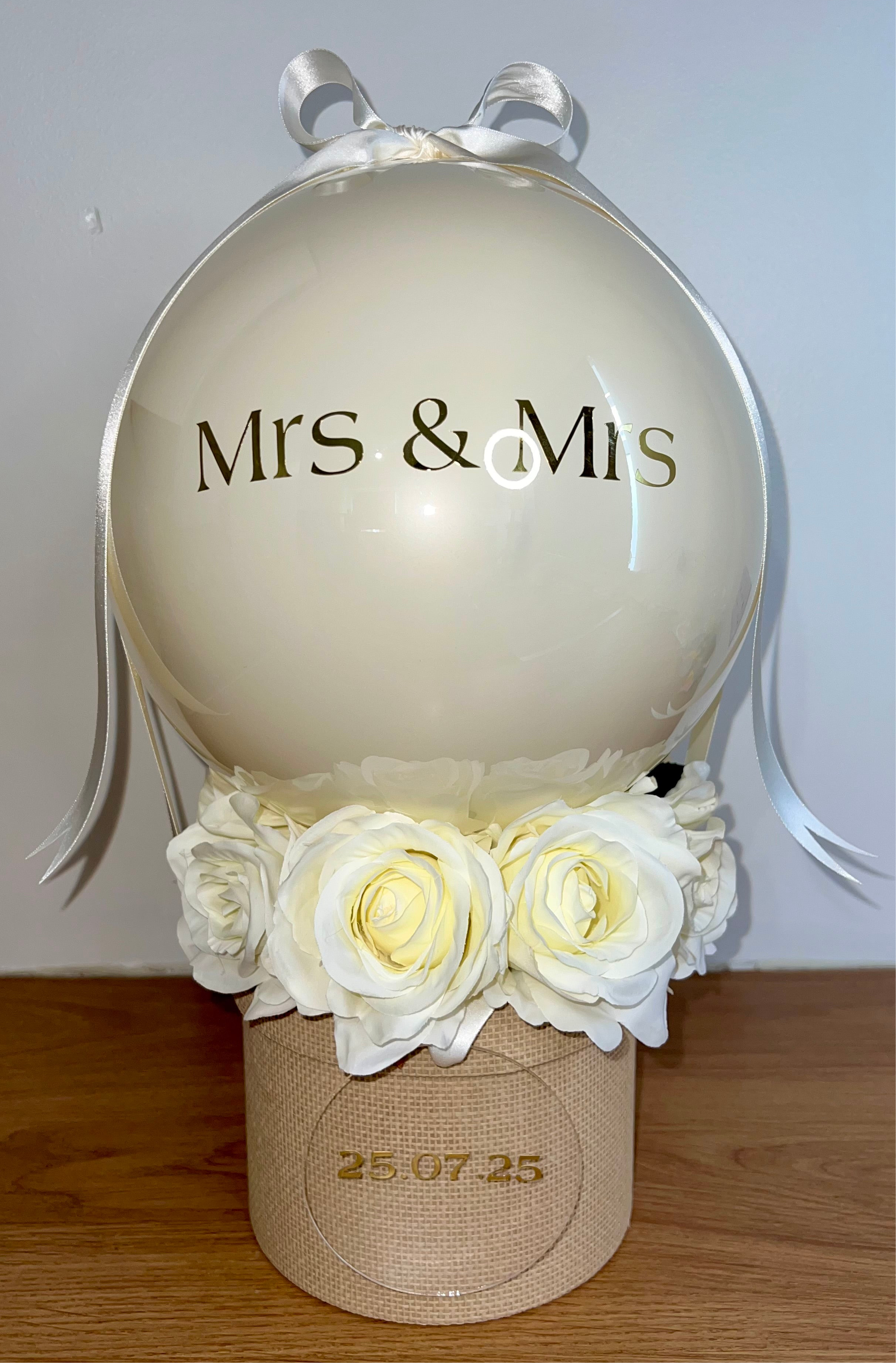Luxury Floral Hatbox Bubble Balloon