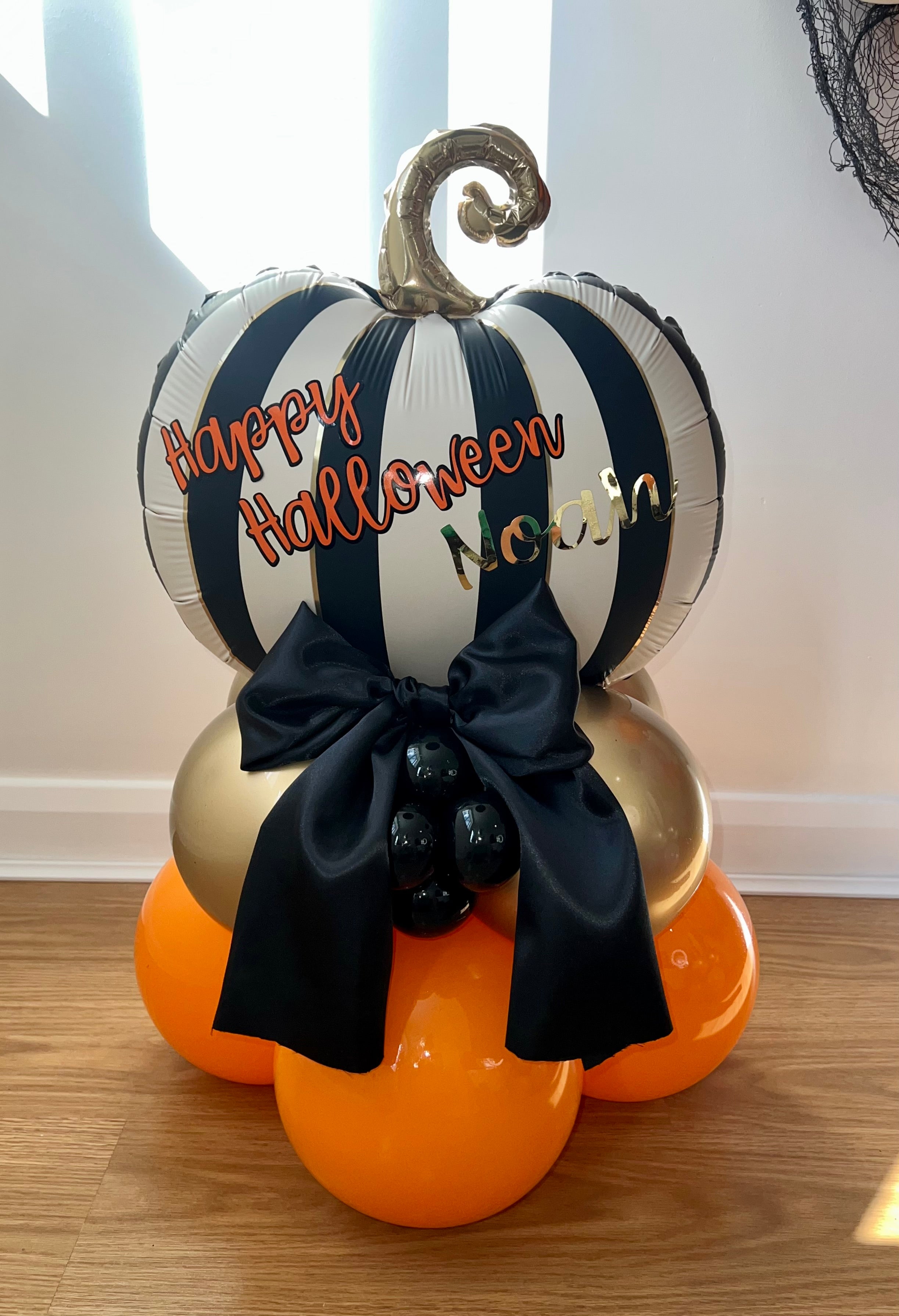 Luxury Striped Pumpkin Stack