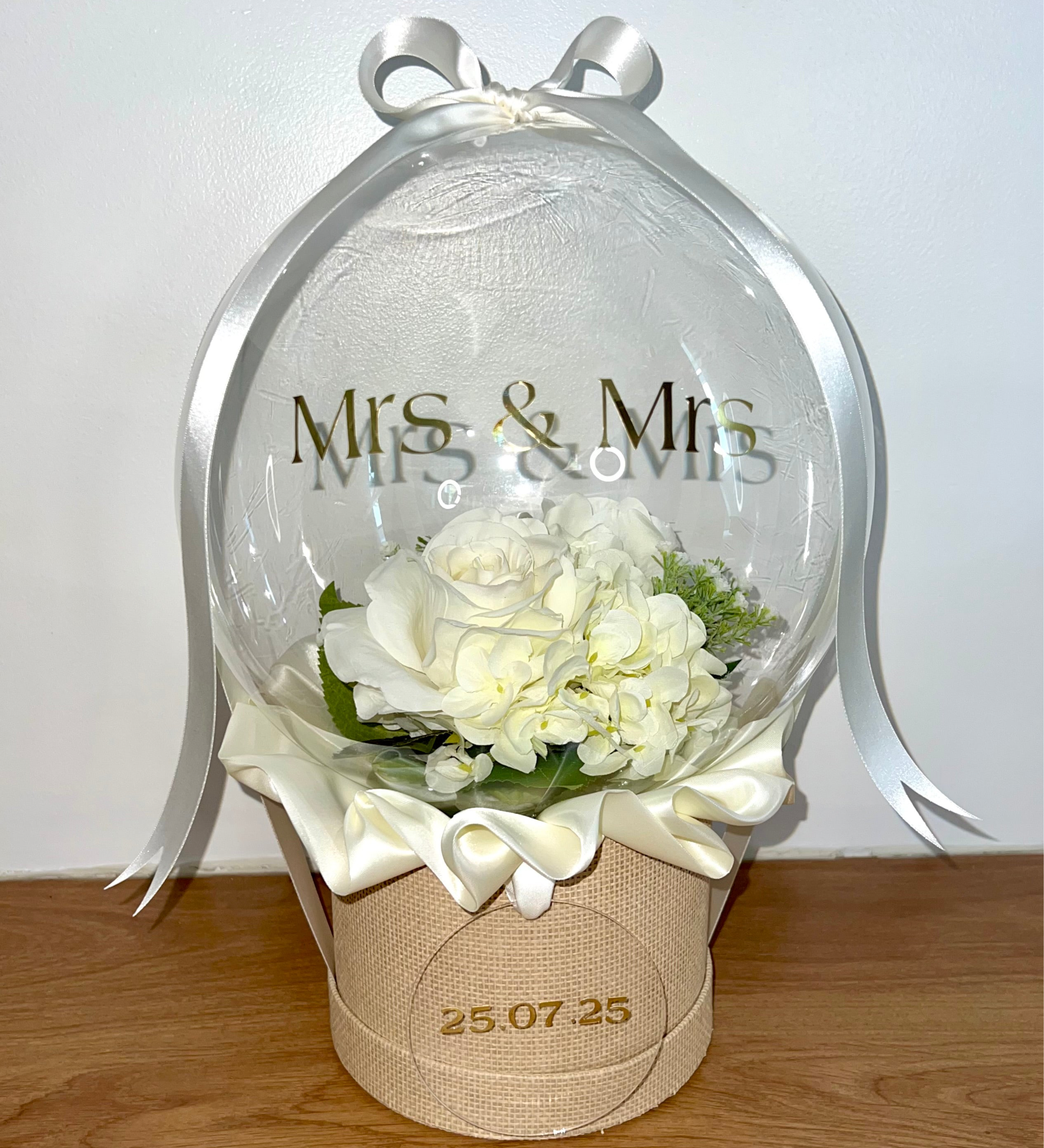 Luxury Floral Hatbox Bubble Balloon